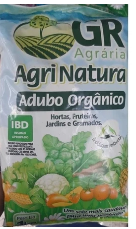 Adubo orgânico p/ hortas, fruteira,jardim e gramado 1 kg 