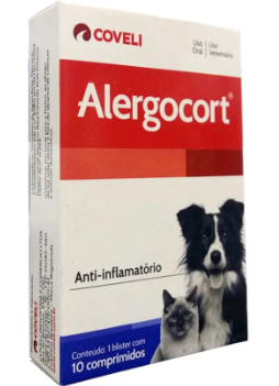 Alergocort anti-inflamatório para cães e gatos 10 comprimidos 