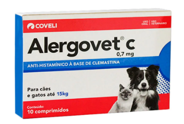 Alergovet C 0,7 mg para cães e gatos até 15 kg