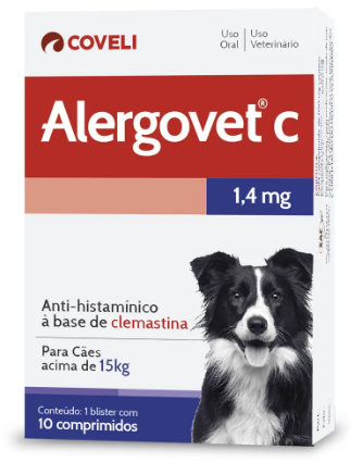 Alergovet C 1,4 mg para cães e gatos acima de 15 kg 