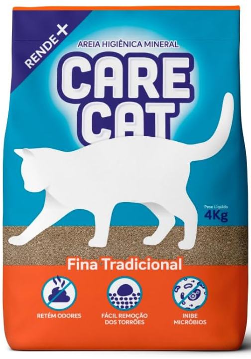Areia CareCat Fina Tradicional 4kg