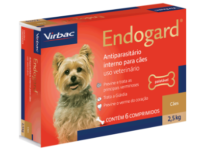 Endogard virbac 2,5 kg c/ 2 comprimidos 