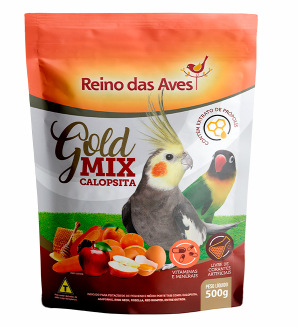 Gold mix calopsita reino das aves 500 g