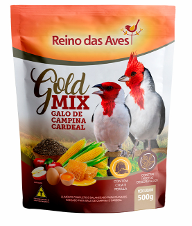 Gold mix galo de campina reino das aves 500 g