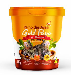 Gold papa filhote reino das aves 400 g