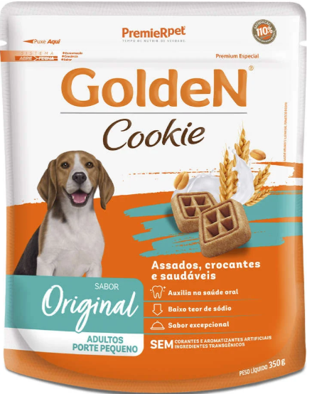 Golden cookie adulto raças pequenas sabor original 350g