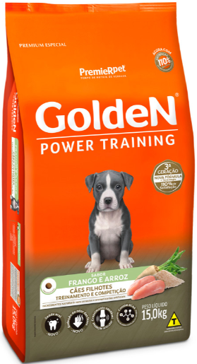 Golden fórmula Power training filhote frango e arroz 15kg