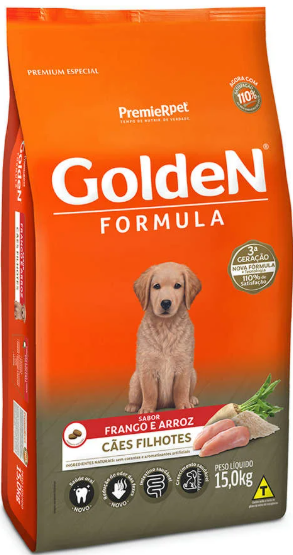 Golden fórmula filhote frango e arroz 15kg