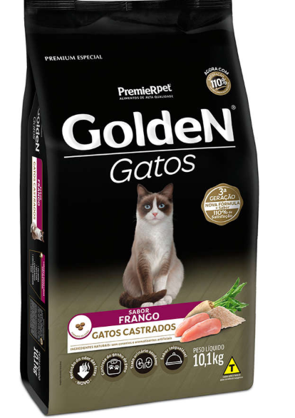 Golden gato castrado frango 10 kg 