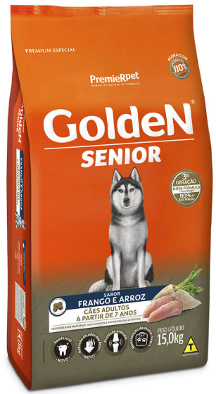 Golden sênior adulto frango e arroz 15kg