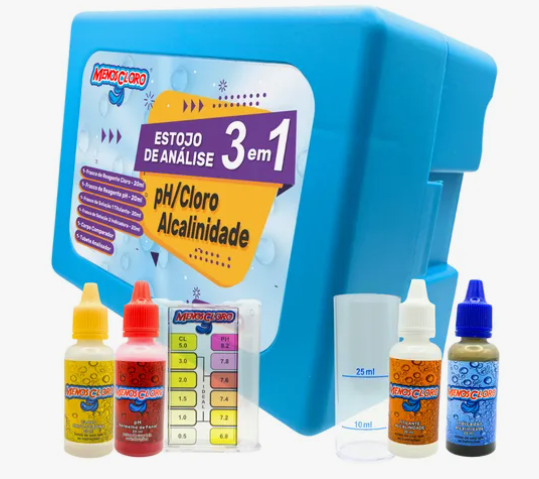 Kit para teste (ph e cloro)