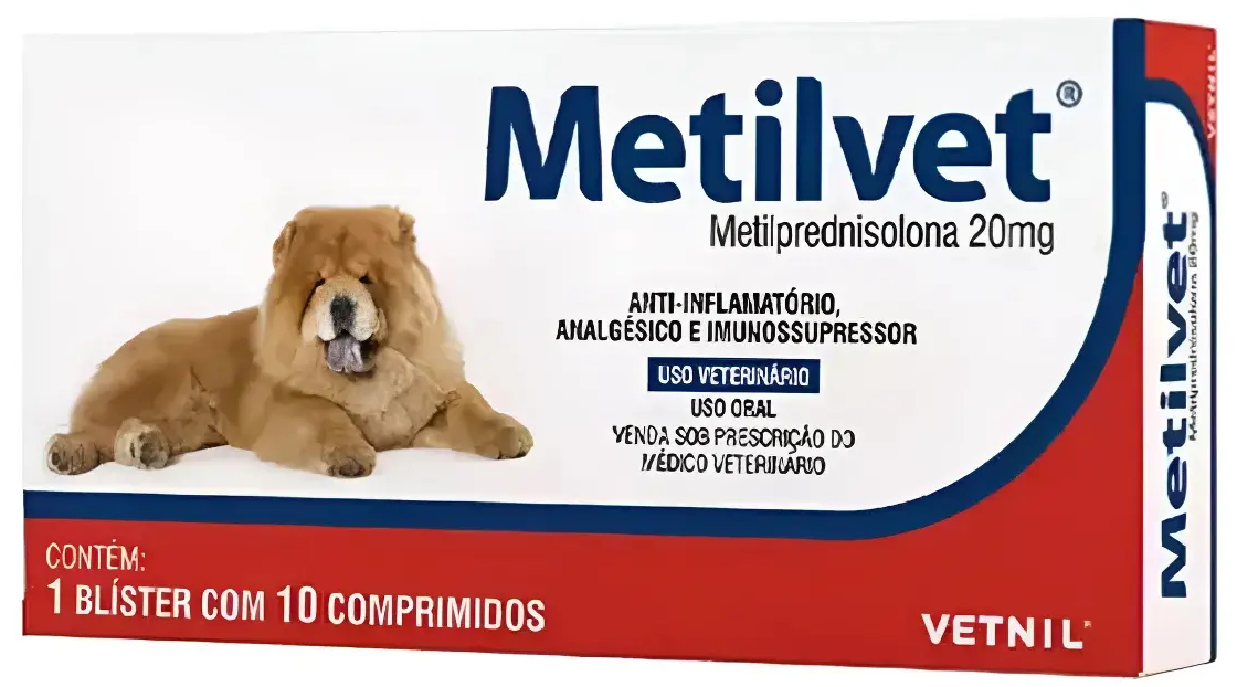 Metilvet 20mg 10 Comprimidos