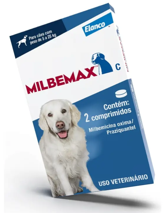 Milbemax Cães 5kg até 25kg (2 Comprimidos)