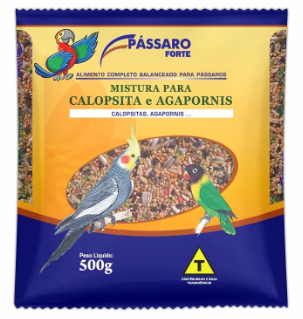 Mistura para calopsita e agapornis pássaro forte 500 g