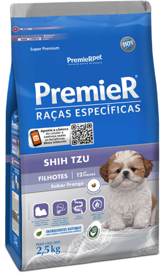Premier Shihtzu filhotes sabor frango 2,5 kg