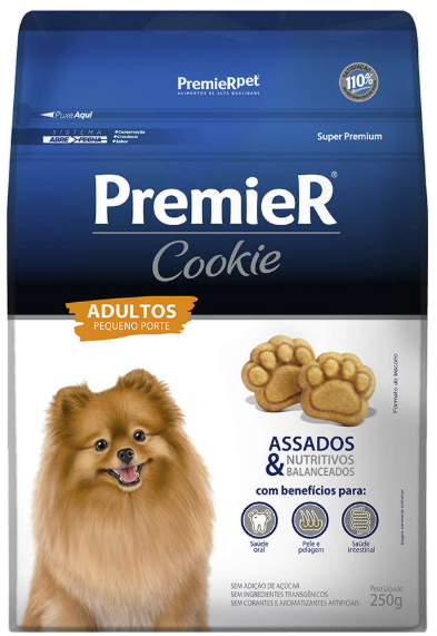 Premier cookie adulto raças pequenas sabor original 250g