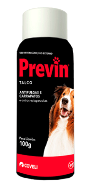 Previn talco anti pulgas e carrapatos para cães 100 g