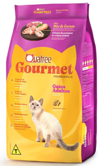 Quatree gourmet gatos adultos mix de carne 1 kg 