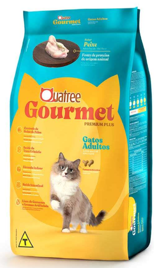 Quatree gourmet gatos adultos peixe 1 kg 