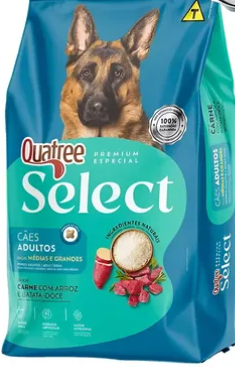Quatree select adulto raças médias e grandes (carne) 15kg