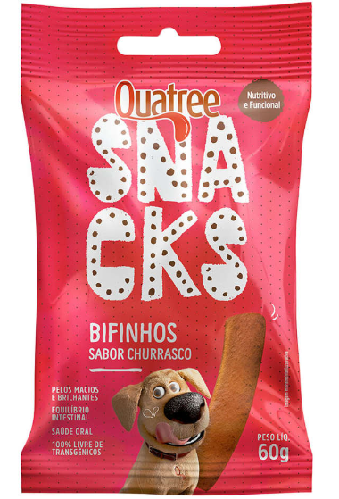 Quatree snacks bifinho churrasco 60g