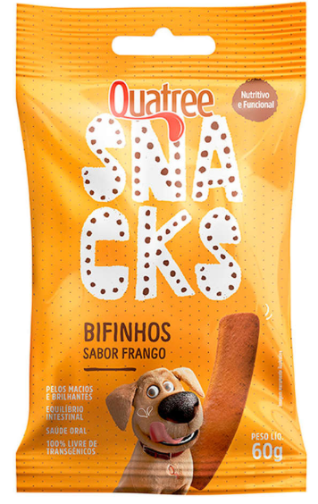 Quatree snacks bifinho frango 60g