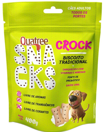 Quatree snacks crock biscoito tradicional 400g