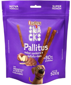 Quatree snacks pallitus cordeiro e batata doce 500g
