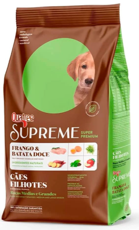Quatree supreme filhote raças médias e grandes 15 kg