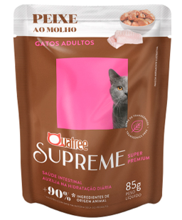 Quatree supreme sachê gato Adulto peixe 85g