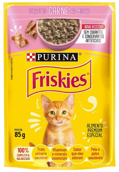 Sachê friskies filhote carne ao molho 85g 
