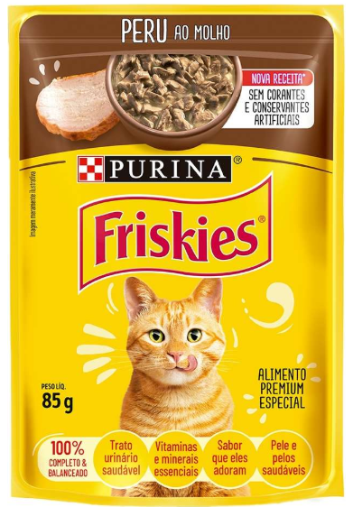 Sachê friskies peru ao molho 85g 