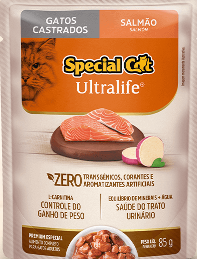 Sachê special cat gato castrado salmão 85 g