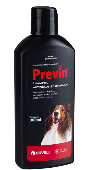 Shampoo anti pulgas e carrapatos Previn Coveli 300 ml