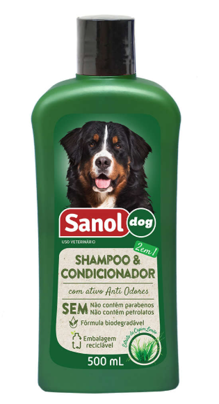 Shampoo e condicionador sanol 500 ml