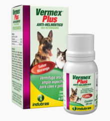 Vermex plus vermífugo para cães e gatos adultos 20 ml