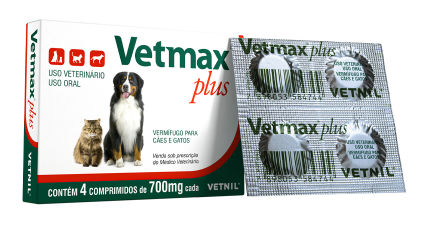 Vetmax plus cartela 4 comprimidos 