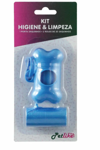 kit higiene e limpeza 1 porta saquinho+ 2 rolos