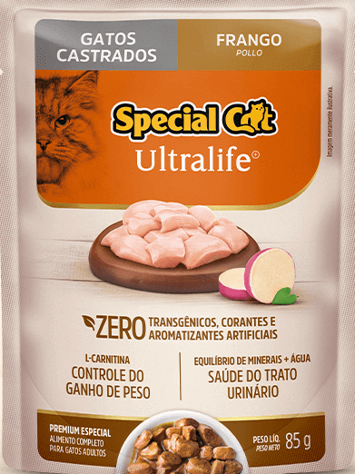 sachê special cat gato castrado frango 85 g